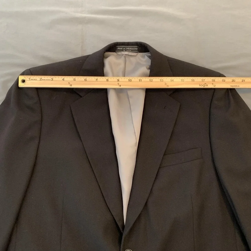 Alexander Julian Colours Blazer Mens 40 Black Two Button Notch Lapel Jacket